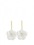 SN&Ouml; Of Sweden - Florette Pendant Ear G/White-Onesize - Rippuvad k&otilde;rvar&otilde;ngad - ONE SIZE