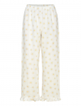Sleeper - Puff Linen Lounge Pants With Headscarf In Daisies - Lai jalg - XL