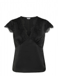 Bubbleroom - Satin Lace Blouse - L&uuml;hikeste varrukatega - 40