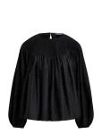 Polo Ralph Lauren - Cotton-Silk Pleated Shirt - Pikkade varrukatega - L