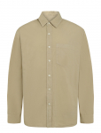 American Eagle - Faded Khaki Oversized Csc Garment Dye Poplin Shirt - Vabaaja s&auml;rgid - M