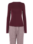 Hunkem&ouml;ller - Pj Set Ls Top Twill Check - Pidžaamad (komplektid) - L