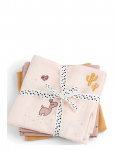 Done By Deer - Burp Cloth 3-Pack Gots Lalee Powder - Musliinlapid - 70X 70CM
