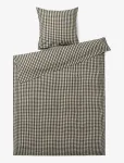 Juna - B&aelig;k&B&oslash;lge Bed Linen 150X210 Cm Black/Sand Se - Voodipesukomplektid - 150X210;50X60CM