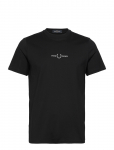 Fred Perry - Embroidered T-Shirt - L&uuml;hikeste varrukatega - S