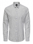 ONLY & SONS - Onscaiden Ls Stripe Linen Shirt 6601Noos - Vabaaja - XXL