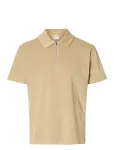 Selected - Slhrelax-Terry Ss Zip Polo Ex - L&uuml;hikeste varrukatega - M