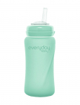 Everyday Baby - Glass Straw Bottle Healthy + Mint Green - Nokaga tasssid - 240 ml