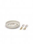 Elodie Details - Silicone Plate Set - Blue Garden Light - Taldrikud - &Oslash; 17 CM