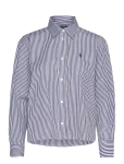 Polo Ralph Lauren - Cropped Boxy Striped Cotton Shirt - Pikkade varrukatega - XS