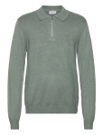 Lindbergh - Ecovero L/S Zip Polo - Pikkade varrukatega kootud polos&auml;rgid - XXL