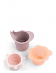 Done By Deer - Water Play & Stacking Cups 3 Pcs Elphee Powder - Vannim&auml;nguasjad - ELPHEE:H 7.5CM.CLOUD:H 6.5CM.SUN:H 5.8CM