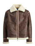 Jack & Jones - Jorliverpool Aviator Jacket Sn - Nahk - M