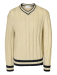 Selected - Slhroy Ls Knit Relaxed Rib V-Neck - V-kaelusega - XXL