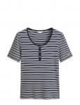 Gant - Slim Ribbed Ss Henley Top - L&uuml;hikeste varrukatega - L