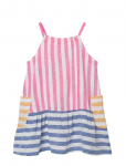 Boboli - Linen Dress Striped For Girl - Varrukateta vabaajakleidid - 86