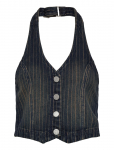 ABRAND - Cest La Vie Top Pinstripe Pinstripe - Teksavestid - L
