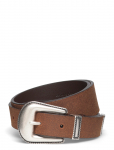 Anderson's - Western Belt - Suede Brown - 3,5-2,5 Cm - Klassikalised v&ouml;&ouml;d - 85