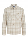Jack & Jones - Jprblurayle Linen Bl.check Ls Shirt Sn - Vabaaja s&auml;rgid - M