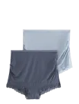 Lindex - 2-Pack Maternity Briefs - K&otilde;rge v&ouml;&ouml;kohaga alusp&uuml;ksid - L