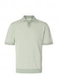 Selected - Slhmilas Ss Knit Relaxed Color Open Polo - L&uuml;hikeste varrukatega kootud polos&auml;rgid - XXL