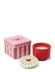 Paddywax - Doftljus Charmed Heart 226 G - R&ouml;tt Glas Med Lock I Keramik Med Hj&auml;rta - Wild Fig & Rose - L&otilde;hnak&uuml;&uuml;nlad - 10.5X10.5X8.3CM