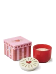 Paddywax - Doftljus Charmed Heart 226 G - R&ouml;tt Glas Med Lock I Keramik Med Hj&auml;rta  - Wild Fig & Rose - L&otilde;hnak&uuml;&uuml;nlad - 10.5X10.5X8.3CM