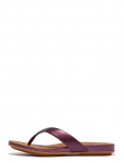 FitFlop - Gracie Metallic-Leather Flip-Flops - Pl&auml;tud - 36