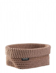 Blomus - Crochet Rope Basket L - 20 X 12 X 9 Cm - Tela - Bark - Hoiukorvid - L 20CM