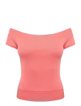 Gina Tricot - Wide Neck Top - L&uuml;hikeste varrukatega - XL