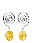 Pilgrim - Still Earrings Silver-Plated/Yellow - Statement k&otilde;rvar&otilde;ngad - ONE SIZE