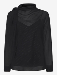 Lauren Ralph Lauren - Metallic-Striped Tie-Neck Blouse - Pikkade varrukatega - XL
