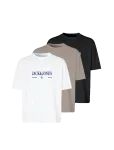 Jack & Jones - Jorfrederiksberg Branding Tee 3Pk Mp - L&uuml;hikeste varrukatega - XXL