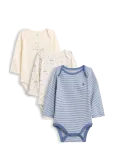 GAP - Baby First Favorites Organic Cotton Brannan Bear Bodysuit (3-Pack) - Pikkade varrukatega - 74/80