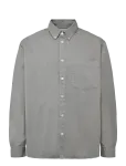 Garment Project - Relaxed Ls Button Down Shirt - Grey - Vabaaja s&auml;rgid - M