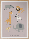Kunskapstavlan&reg; - On The Savannah - P&aring; Engelska - Posters - 30X40CM