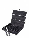 Gense - Steakbestik/Grillbestik Old Farmer Black 12 Dele Sort/St&aring;l - Liha s&ouml;&ouml;giriistad - ONE SIZE