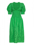 GANNI - Broderie Anglaise Maxi Smock Dress - P&otilde;lveni ja midi - 36
