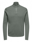 ONLY & SONS - Onsphil Reg 12 Struc Half Zip Knit Noos - Poolpika lukuga džemprid - M