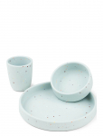 Done By Deer - Silicone Dinner Set Confetti Blue - &Otilde;htus&ouml;&ouml;gikomplektid - ONE SIZE