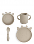 Nuuroo - Lykke Silicone Dinner Set 4-Pack Giraf - &Otilde;htus&ouml;&ouml;gikomplektid - ONE SIZE