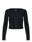 Aim&acute;n - Ribbed Performance Zipped Cardigan - Spordi pikkade varrukatega l&uuml;hikesed topid - L