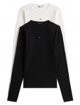 Tommy Jeans - Tjw 2Pack Slim Essential Rib Ls - Pikkade varrukatega - XL