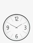 House Nordic - Sari - Wall Clock, Black And White, , Silent Movement, &Oslash;51 Cm - Seinakellad - 51X51X5CM