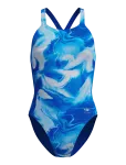 Speedo - Fl Printed Powerback - Spordi ujumistrikood - 40