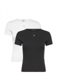 Tommy Jeans - Tjw 2Pack Slim Essential Rib Ss - L&uuml;hikeste varrukatega - XL