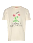 THE ANIMALS OBSERVATORY - Flowers White Rooster T-Shirt - L&uuml;hikeste varrukatega - 8 Y