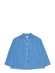 Nudie Jeans - Jutta Shirt Striped Blue/Offwhite - Pikkade varrukatega - L