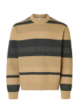 Selected - Slhmalte Ls Knit Relaxed Crew Neck - &Uuml;mara kaelusega - XXL