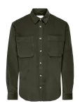 ONLY & SONS - Onsalp 2Pkt Washd Cord Ls Shirt Otl - Velvets&auml;rgid - XS
